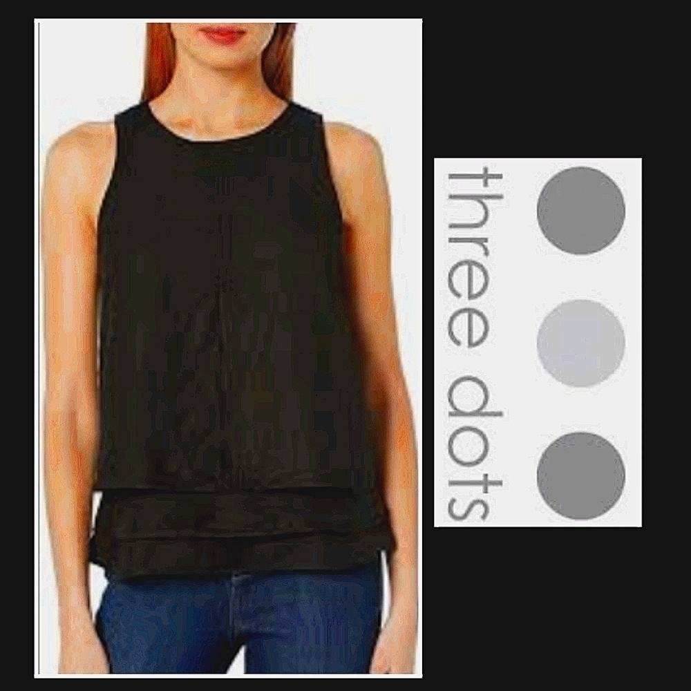 Black Tank Top 3 Dots